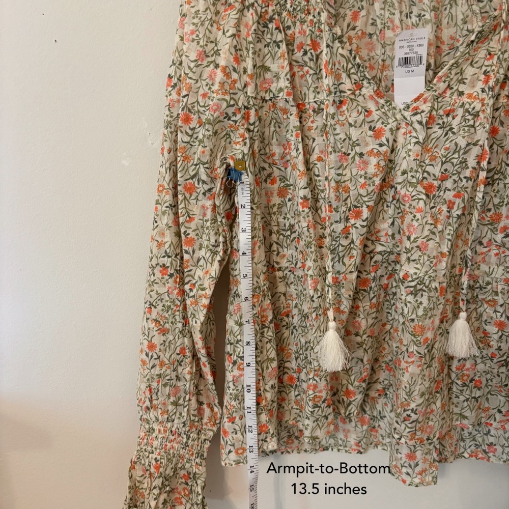 NWT - American Eagle - Floral Print Women's Top - Picture 9 of 11